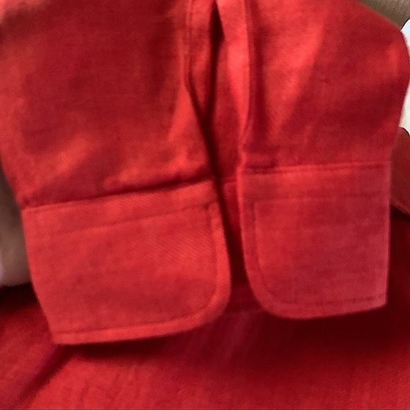 LAUREN Ralph Lauren Red Orange Linen Button Up Shirt Size Petite Medium - Picture 4 of 6